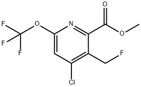 Methyl 4-chloro-3-(fluoromethyl)-6-(trifluoromethoxy)pyridine-2-carboxylate Structural