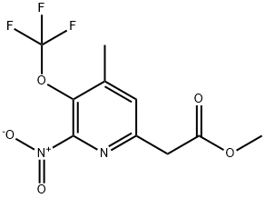 Methyl 4-methyl-2-nitro-3-(trifluoromethoxy)pyridine-6-acetate Structural