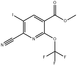 Methyl 2-cyano-3-iodo-6-(trifluoromethoxy)pyridine-5-carboxylate Structural