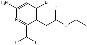 Ethyl 6-amino-4-bromo-2-(difluoromethyl)pyridine-3-acetate Structural