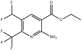 Ethyl 2-amino-5-(difluoromethyl)-6-(trifluoromethyl)pyridine-3-carboxylate Structural