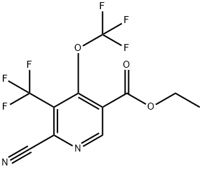 Ethyl 2-cyano-4-(trifluoromethoxy)-3-(trifluoromethyl)pyridine-5-carboxylate Structural