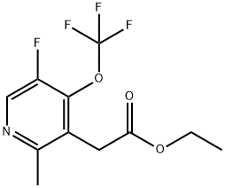Ethyl 5-fluoro-2-methyl-4-(trifluoromethoxy)pyridine-3-acetate Structural