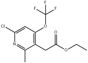 Ethyl 6-chloro-2-methyl-4-(trifluoromethoxy)pyridine-3-acetate Structural