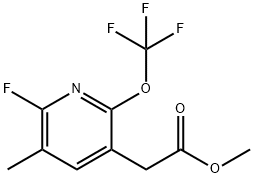 Methyl 2-fluoro-3-methyl-6-(trifluoromethoxy)pyridine-5-acetate Structural