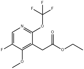 Ethyl 5-fluoro-4-methoxy-2-(trifluoromethoxy)pyridine-3-acetate Structural