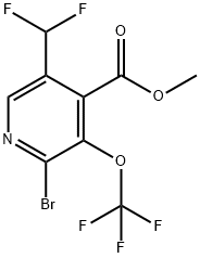 Methyl 2-bromo-5-(difluoromethyl)-3-(trifluoromethoxy)pyridine-4-carboxylate Structural