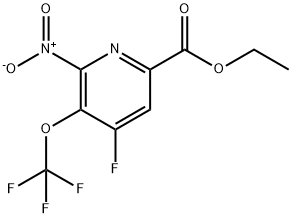 Ethyl 4-fluoro-2-nitro-3-(trifluoromethoxy)pyridine-6-carboxylate Structural