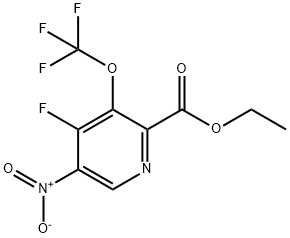 Ethyl 4-fluoro-5-nitro-3-(trifluoromethoxy)pyridine-2-carboxylate Structural