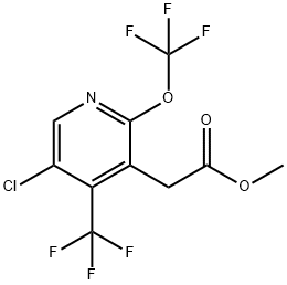 Methyl 5-chloro-2-(trifluoromethoxy)-4-(trifluoromethyl)pyridine-3-acetate Structural