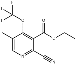 Ethyl 2-cyano-5-methyl-4-(trifluoromethoxy)pyridine-3-carboxylate Structural