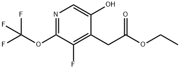 Ethyl 3-fluoro-5-hydroxy-2-(trifluoromethoxy)pyridine-4-acetate Structural