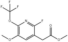 Methyl 2-fluoro-5-methoxy-6-(trifluoromethoxy)pyridine-3-acetate Structural
