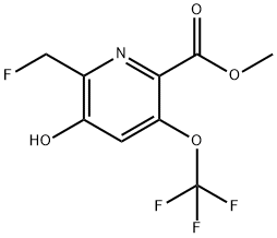 Methyl 2-(fluoromethyl)-3-hydroxy-5-(trifluoromethoxy)pyridine-6-carboxylate Structural
