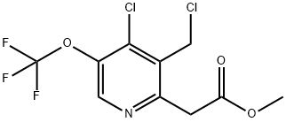 Methyl 4-chloro-3-(chloromethyl)-5-(trifluoromethoxy)pyridine-2-acetate Structural