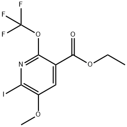 Ethyl 2-iodo-3-methoxy-6-(trifluoromethoxy)pyridine-5-carboxylate Structural