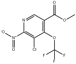 Methyl 3-chloro-2-nitro-4-(trifluoromethoxy)pyridine-5-carboxylate Structural