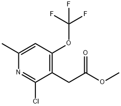 Methyl 2-chloro-6-methyl-4-(trifluoromethoxy)pyridine-3-acetate Structural