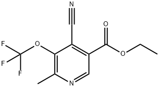 Ethyl 4-cyano-2-methyl-3-(trifluoromethoxy)pyridine-5-carboxylate Structural
