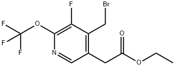 Ethyl 4-(bromomethyl)-3-fluoro-2-(trifluoromethoxy)pyridine-5-acetate Structural