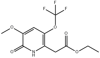 Ethyl 2-hydroxy-3-methoxy-5-(trifluoromethoxy)pyridine-6-acetate Structural