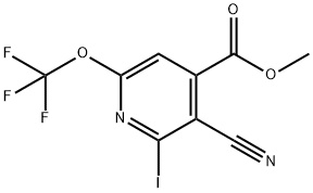 Methyl 3-cyano-2-iodo-6-(trifluoromethoxy)pyridine-4-carboxylate Structural
