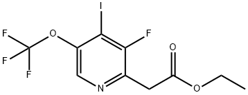 Ethyl 3-fluoro-4-iodo-5-(trifluoromethoxy)pyridine-2-acetate Structural