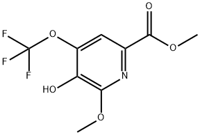 Methyl 3-hydroxy-2-methoxy-4-(trifluoromethoxy)pyridine-6-carboxylate Structural