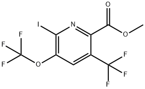 Methyl 2-iodo-3-(trifluoromethoxy)-5-(trifluoromethyl)pyridine-6-carboxylate Structural