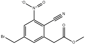 Methyl 5-bromomethyl-2-cyano-3-nitrophenylacetate Structural