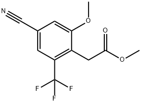 Methyl 4-cyano-2-methoxy-6-(trifluoromethyl)phenylacetate Structural