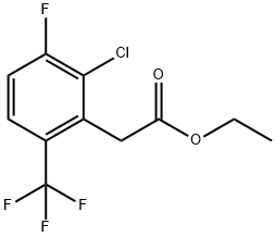 Ethyl 2-chloro-3-fluoro-6-(trifluoromethyl)phenylacetate Structural