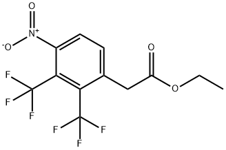 Ethyl 2,3-bis(trifluoromethyl)-4-nitrophenylacetate Structural