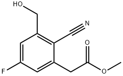 Methyl 2-cyano-5-fluoro-3-(hydroxymethyl)phenylacetate Structural