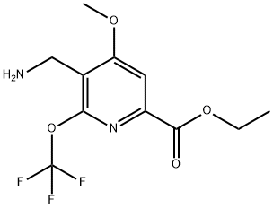 Ethyl 3-(aminomethyl)-4-methoxy-2-(trifluoromethoxy)pyridine-6-carboxylate Structural