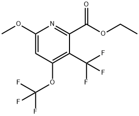 Ethyl 6-methoxy-4-(trifluoromethoxy)-3-(trifluoromethyl)pyridine-2-carboxylate Structural
