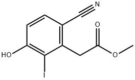 Methyl 6-cyano-3-hydroxy-2-iodophenylacetate