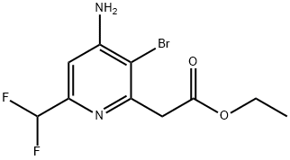 Ethyl 4-amino-3-bromo-6-(difluoromethyl)pyridine-2-acetate Structural