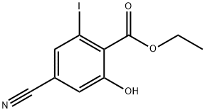 Ethyl 4-cyano-2-hydroxy-6-iodobenzoate Structural