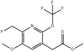 Methyl 2-(fluoromethyl)-3-methoxy-6-(trifluoromethoxy)pyridine-5-acetate Structural