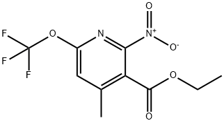 Ethyl 4-methyl-2-nitro-6-(trifluoromethoxy)pyridine-3-carboxylate Structural