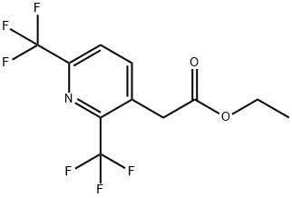 Ethyl 2,6-bis(trifluoromethyl)pyridine-3-acetate Structural