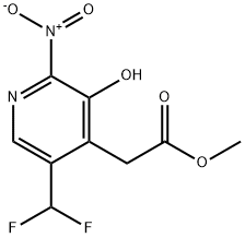 Methyl 3-(difluoromethyl)-5-hydroxy-6-nitropyridine-2-acetate Structural