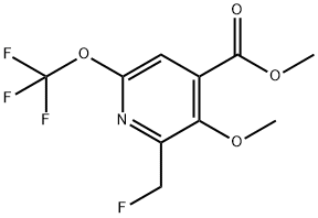 Methyl 2-(fluoromethyl)-3-methoxy-6-(trifluoromethoxy)pyridine-4-carboxylate Structural