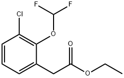Ethyl 3-chloro-2-(difluoromethoxy)phenylacetate Structural
