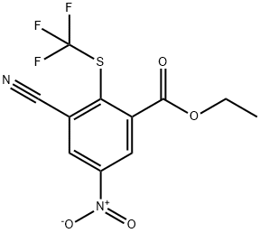 Ethyl 3-cyano-5-nitro-2-(trifluoromethylthio)benzoate Structural