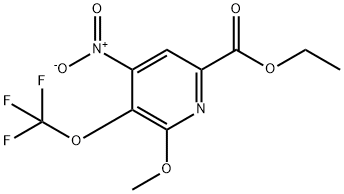 Ethyl 2-methoxy-4-nitro-3-(trifluoromethoxy)pyridine-6-carboxylate Structural