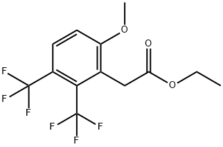 Ethyl 2,3-bis(trifluoromethyl)-6-methoxyphenylacetate Structural