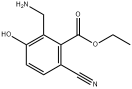 Ethyl 2-aminomethyl-6-cyano-3-hydroxybenzoate Structural