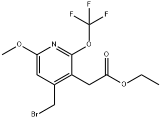 Ethyl 4-(bromomethyl)-6-methoxy-2-(trifluoromethoxy)pyridine-3-acetate Structural